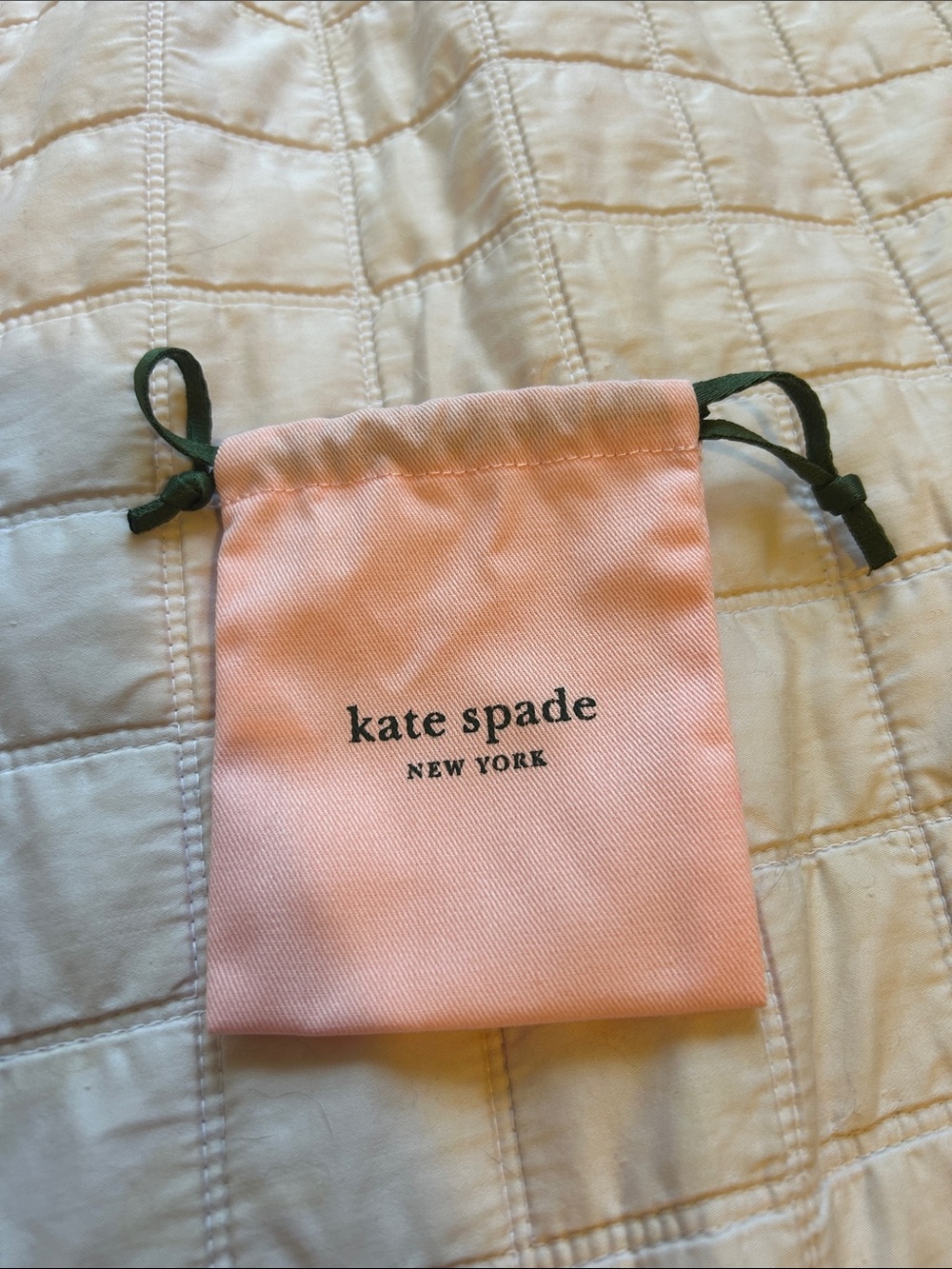 Kate Spade Nee York Pink Jewelry Pouch Drawstring Dust Bag